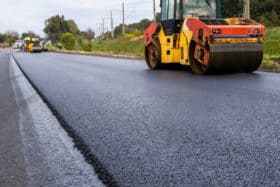 asphalt paving road